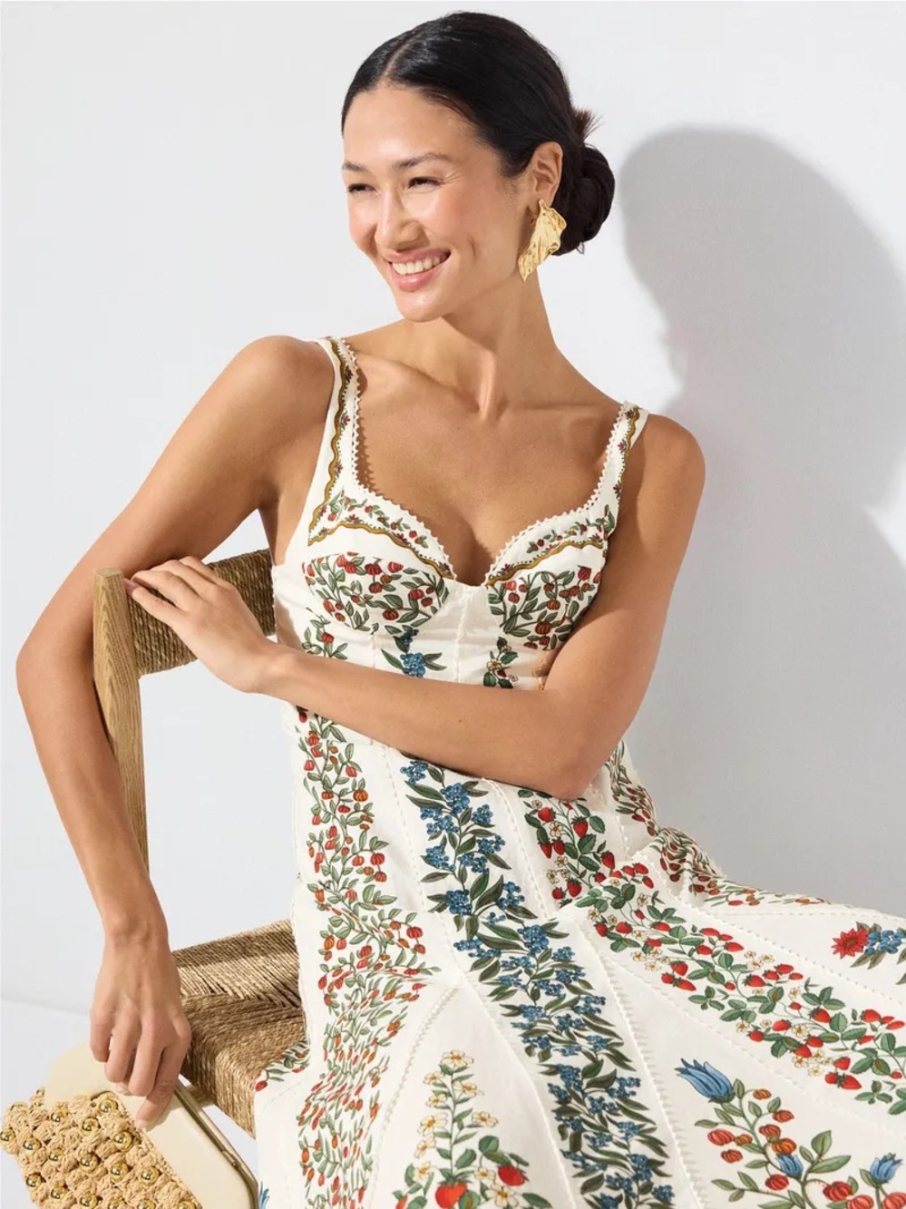 Farm Rio Fruit Beauty Off-White Maxi Dress - NWT!